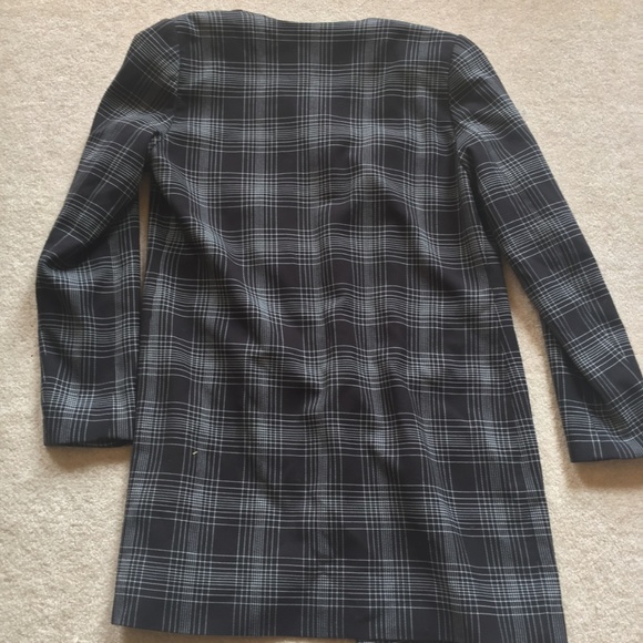 Cynthia Rowley Plaid Long Blazer Coat Wear to Work - Picture 3 of 3
